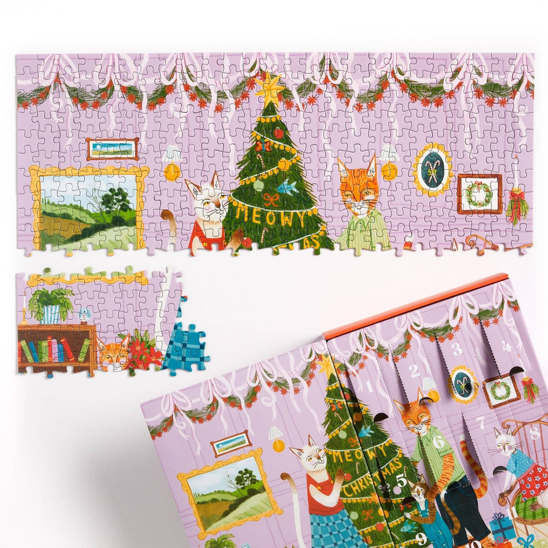 Meowy Christmas 12 Days of Puzzles 500 Piece Countdown