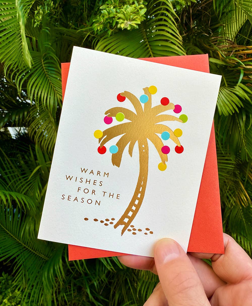Gold Palm Tree Card