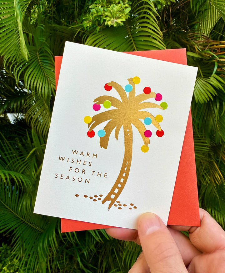 Gold Palm Tree Card