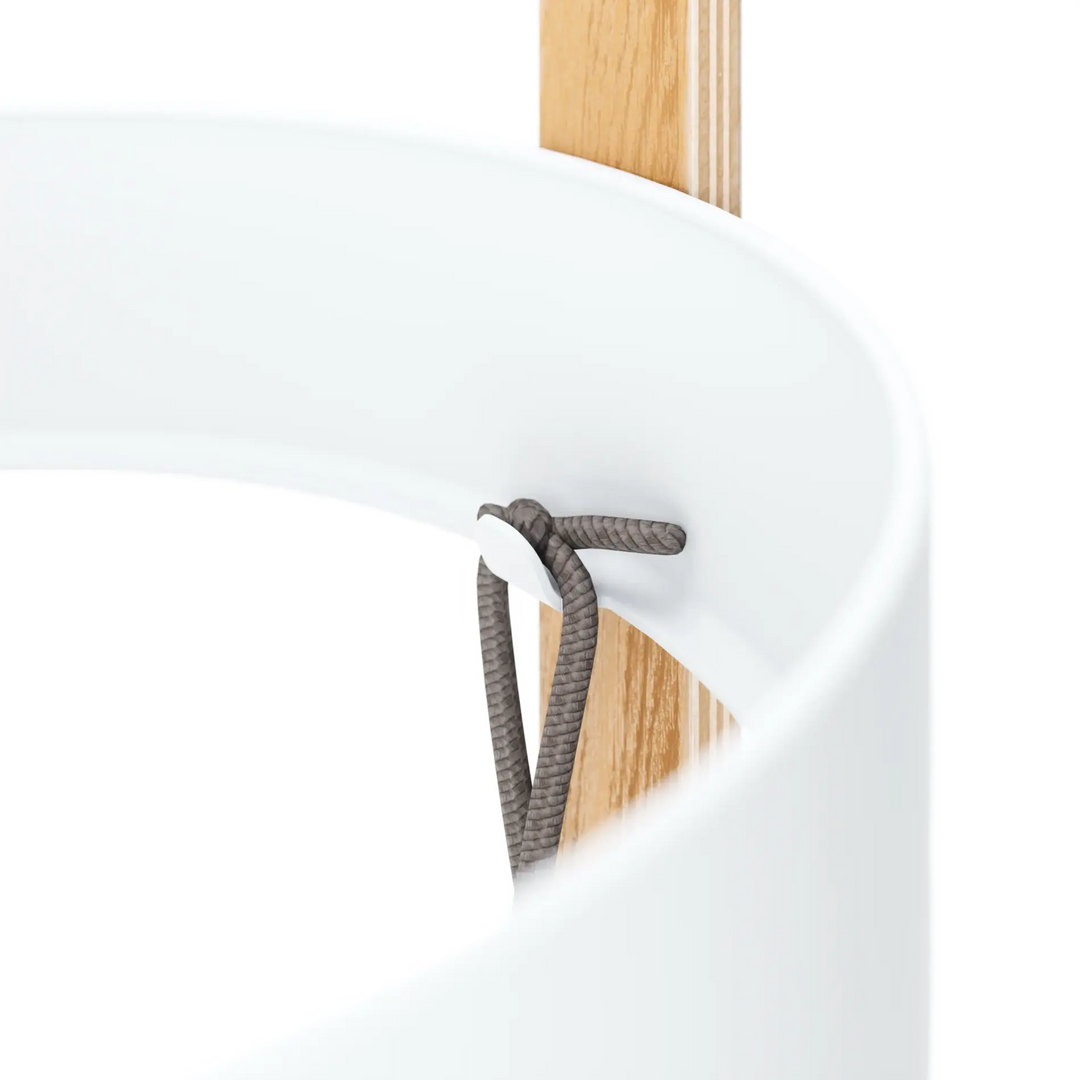 White & Natural Bellwood Umbrella Stand