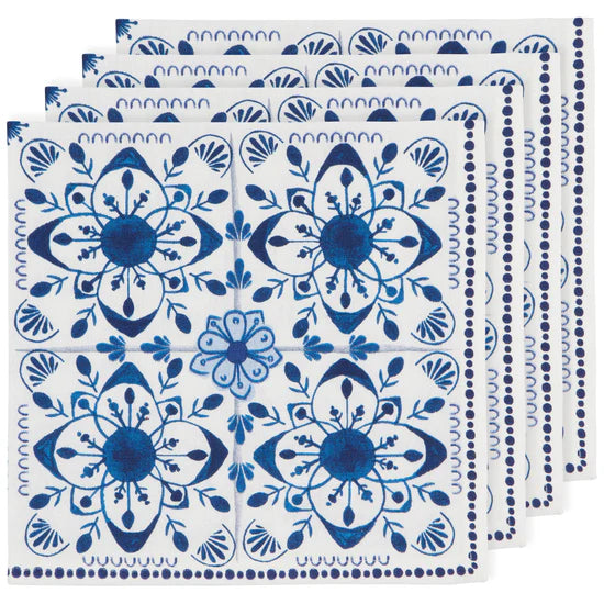 Porto Block Print Napkins Set of 4