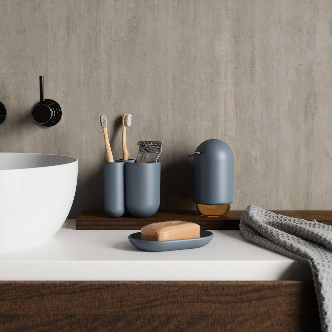 Slate Blue Touch Organizer / Toothbrush Holder