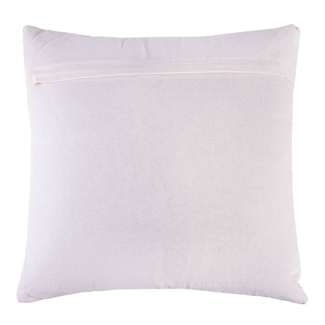 Beige Christmas Tree Cotton Embroidered Pillow, 18" x 18"