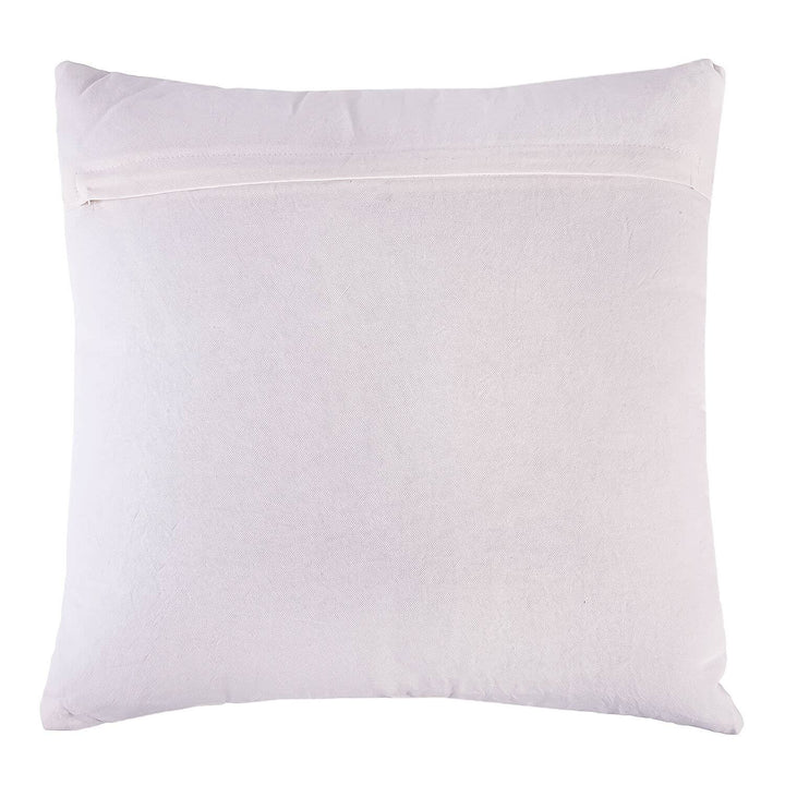 Beige Christmas Tree Cotton Embroidered Pillow, 18" x 18"