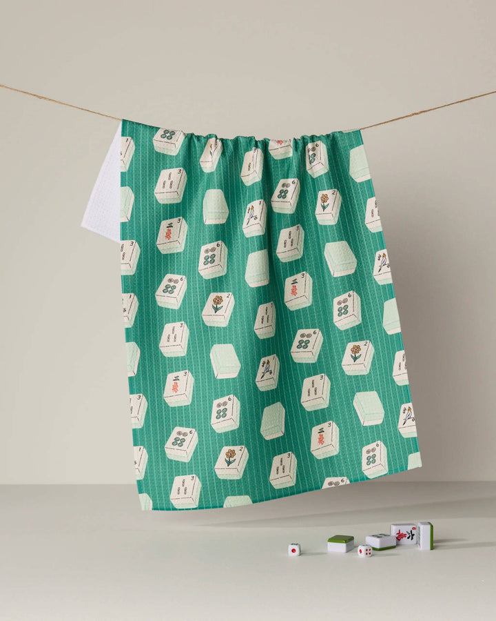 Mahjong Tile Flow Tea Towel