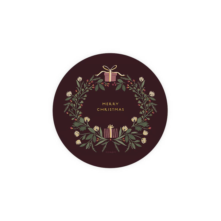 Christmas Wreath Coasters, Set Of 4