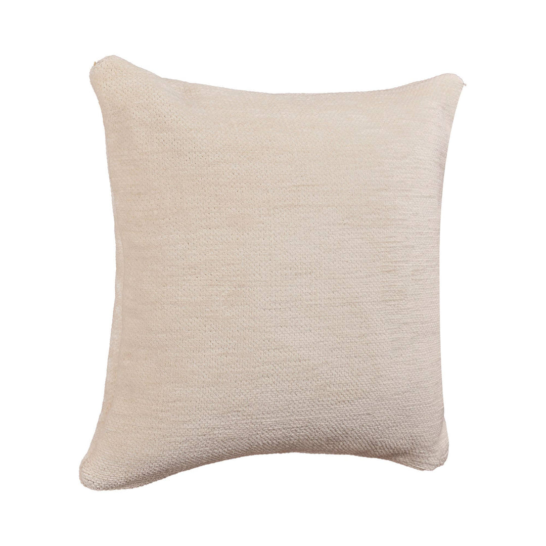 Ivory Solid Chenille Pillow, 20" x 20"