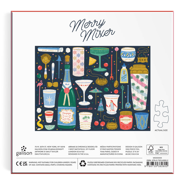 Merry Mixer Foil Puzzle, 1000 Pieces