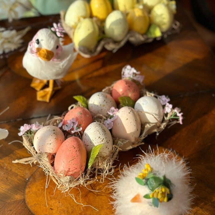 Pink & Gold Easter Eggs, Set Of 8