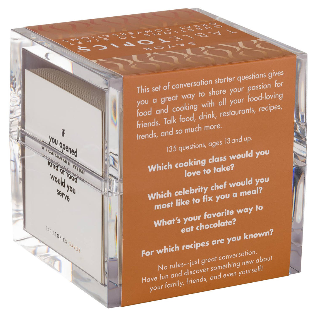 Tabletopics Savor | Conversation Starters for Food Lovers