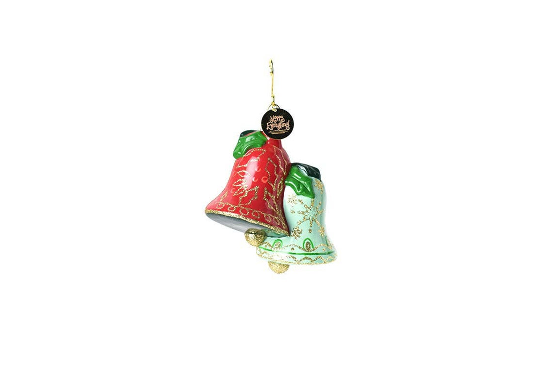 Christmas Bells Glass Ornament