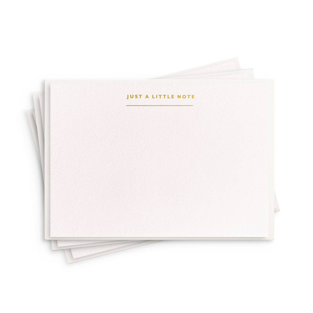 Just A Little Note Fancy Flat  Foil Box, Set of 8 Stationery