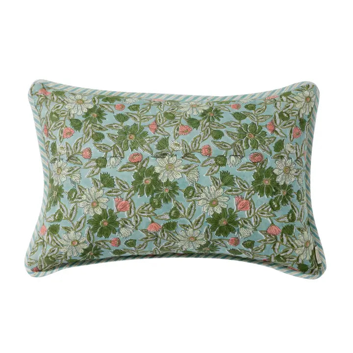 Flowers and Stripes Pillow