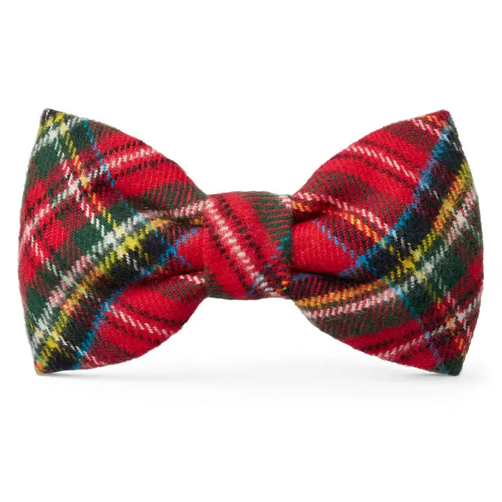 Tartan Plaid Flannel Dog Bow Tie, Small