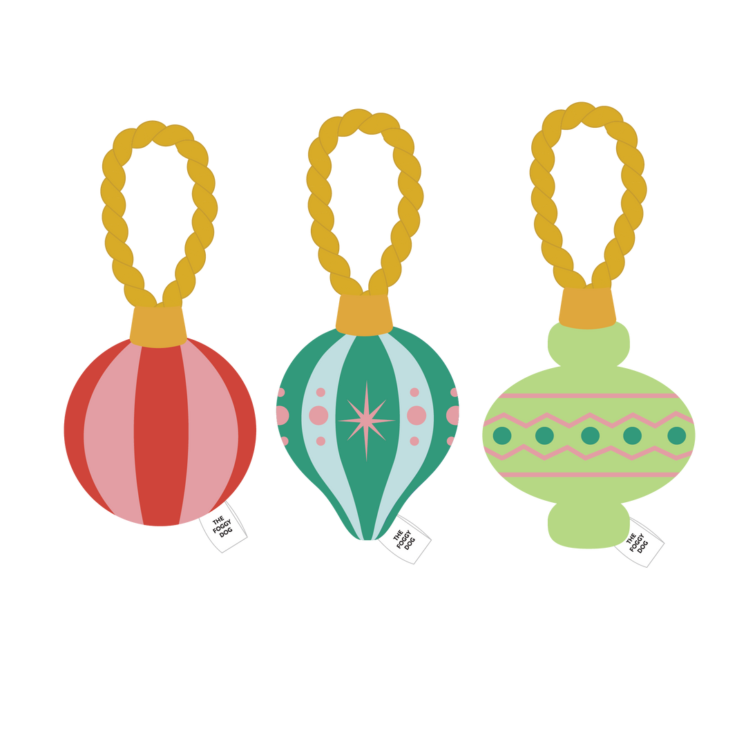 Christmas Ornament Boxed Dog Toy Set