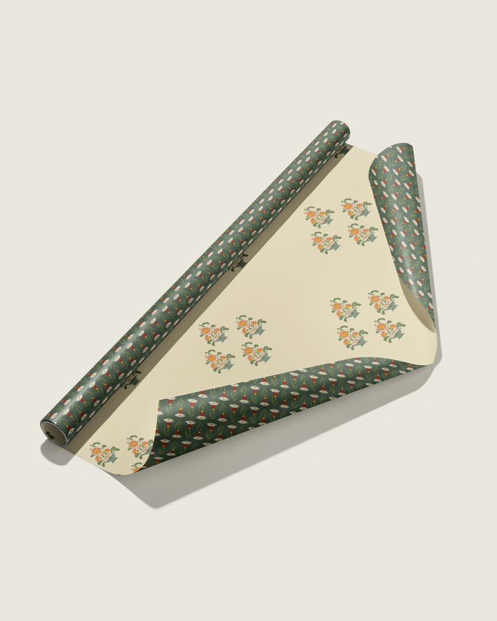 Florentine Bouquet Double Sided Gift Wrap Sheets | Roll Of 3 Sheets