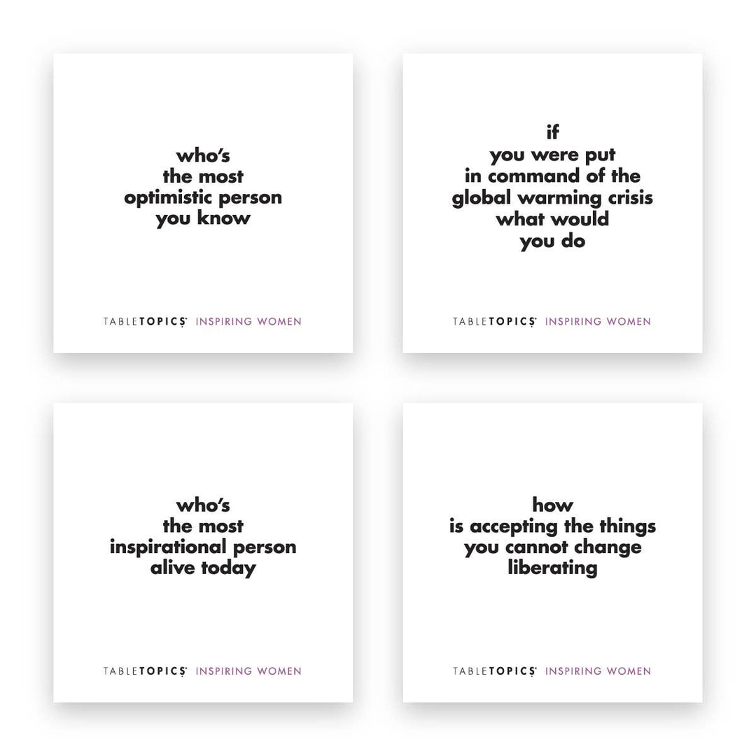 TableTopics Inspiring Women | Conversation Starter Questions