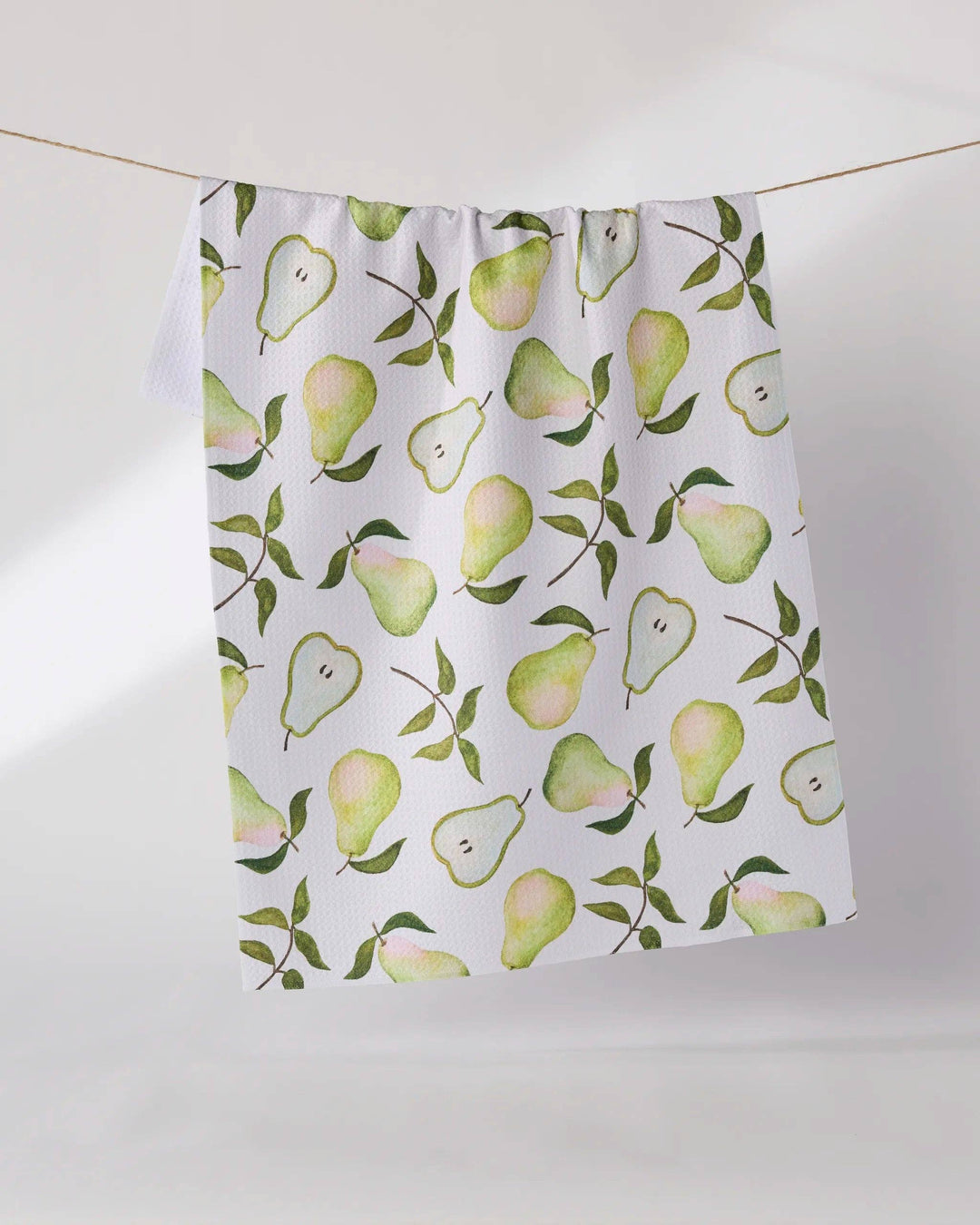 Pearwood Tea Towel: White