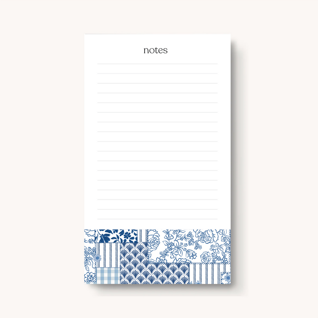 Coastal Patchwork Lined Notepad