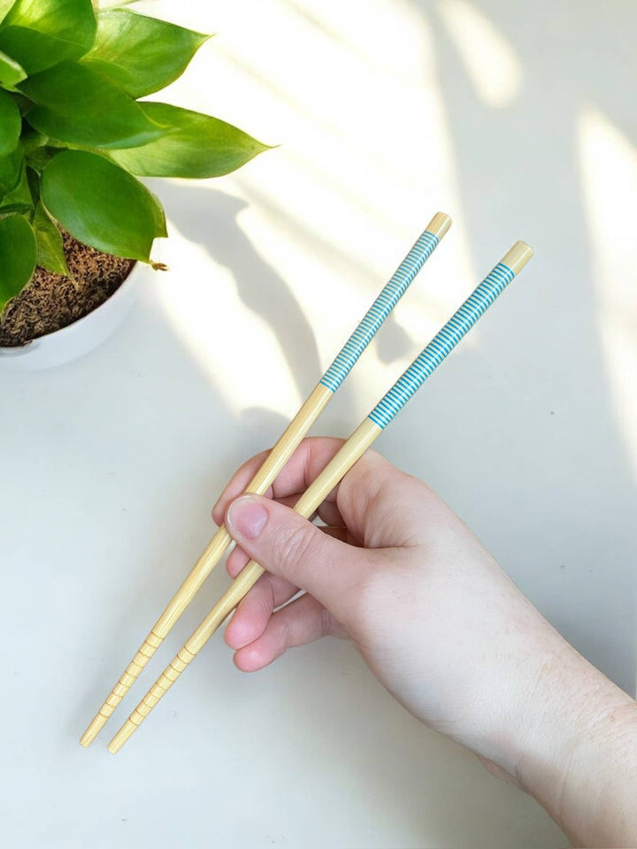 White Bamboo Chopsticks, Set Of 2