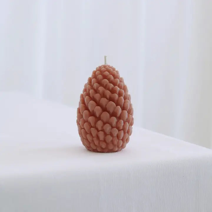 Sculpted Beeswax Pine Cone