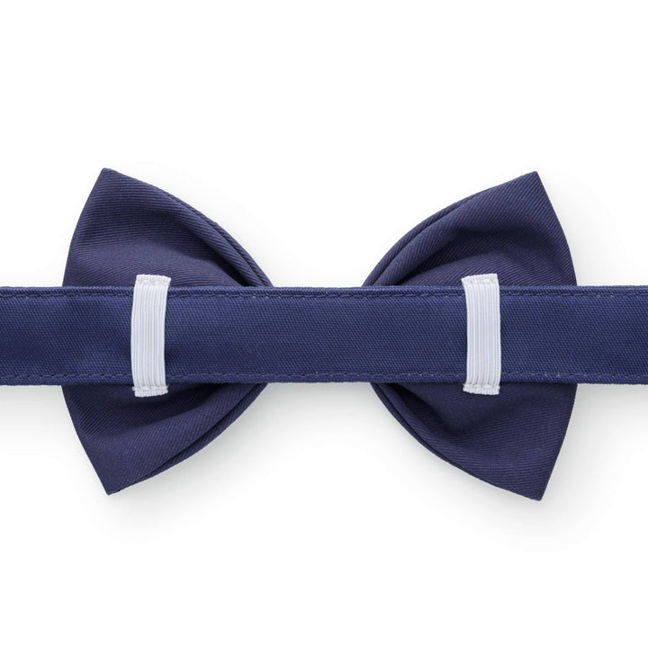 Snowflakes Embroidered Dog Bow Tie, Small