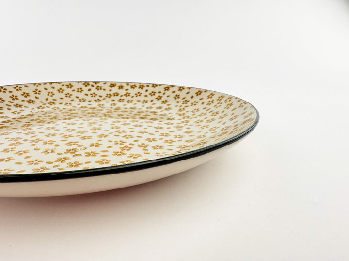 Hand-Stamped Stoneware Patterned Plate