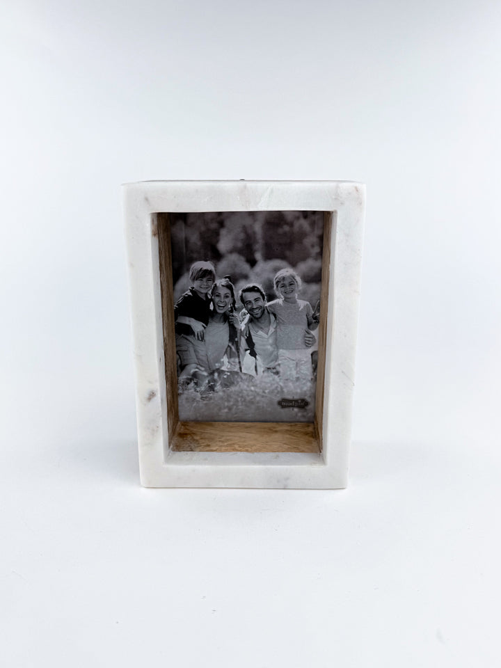 Natural Marble Shadow Box Picture Frame, 4" x 6"