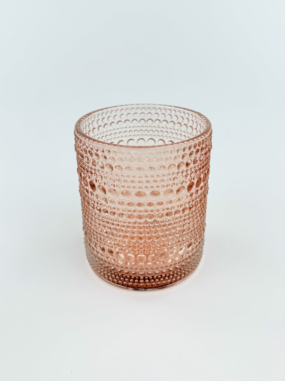 Pink Hobnail Votive Holder