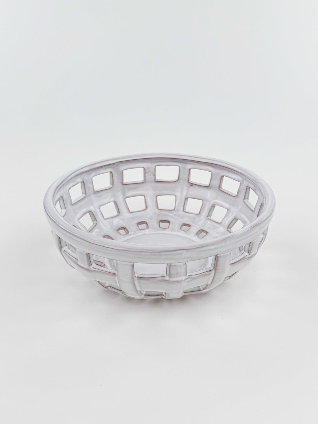 White Basket Weave Bowl