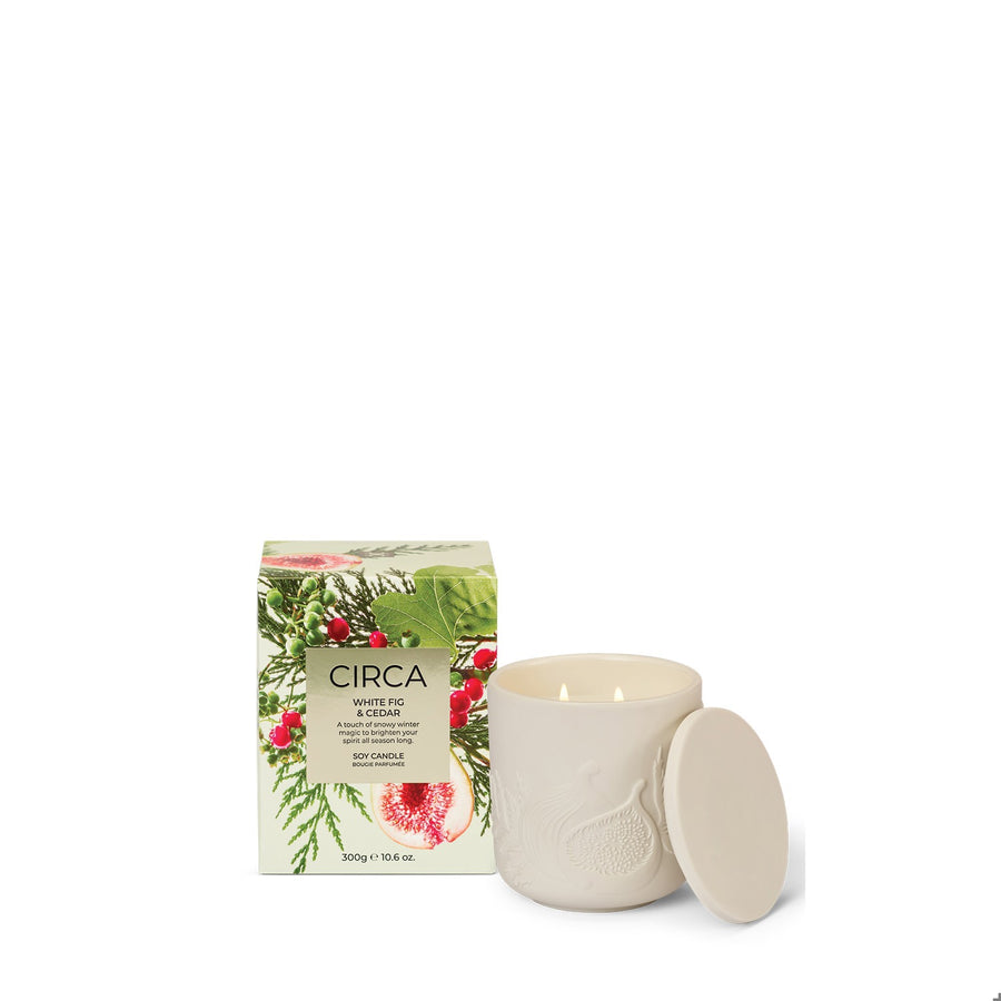 10.6 oz. Candle - WHITE FIG & CEDAR - X26