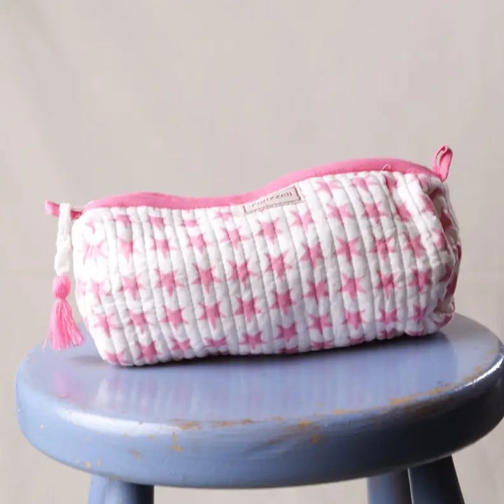 Pink Star Pencil Bag