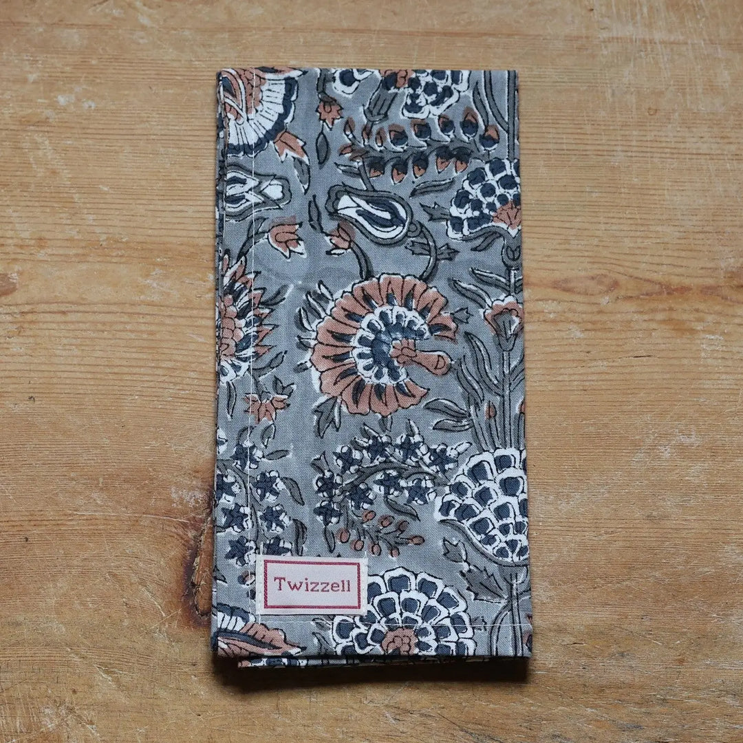 Smoky Floral Cloth Napkin, Set Of 4