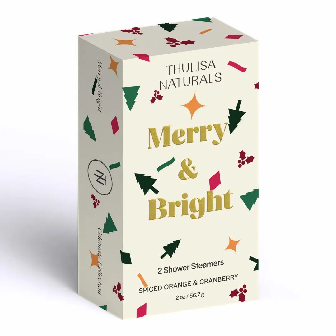 Spiced Orange + Cranberry Merry & Bright Shower Steamers, Set Of 2