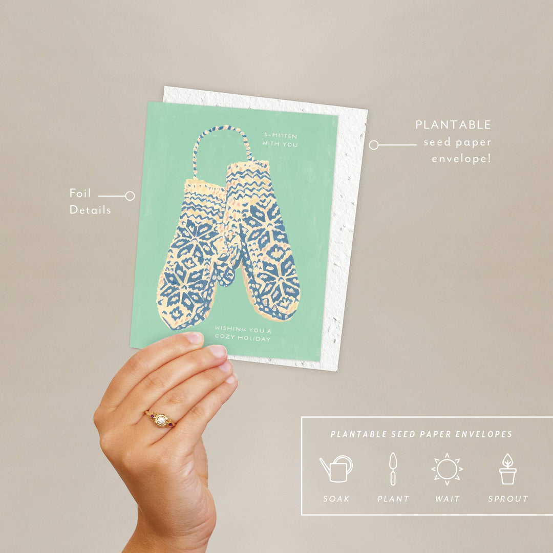 Winter Mittens Greeting Card