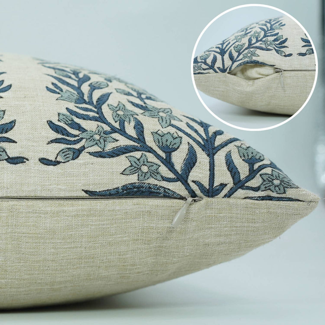 Bohemian Block Linen Blend Pillow, 20" x 20"