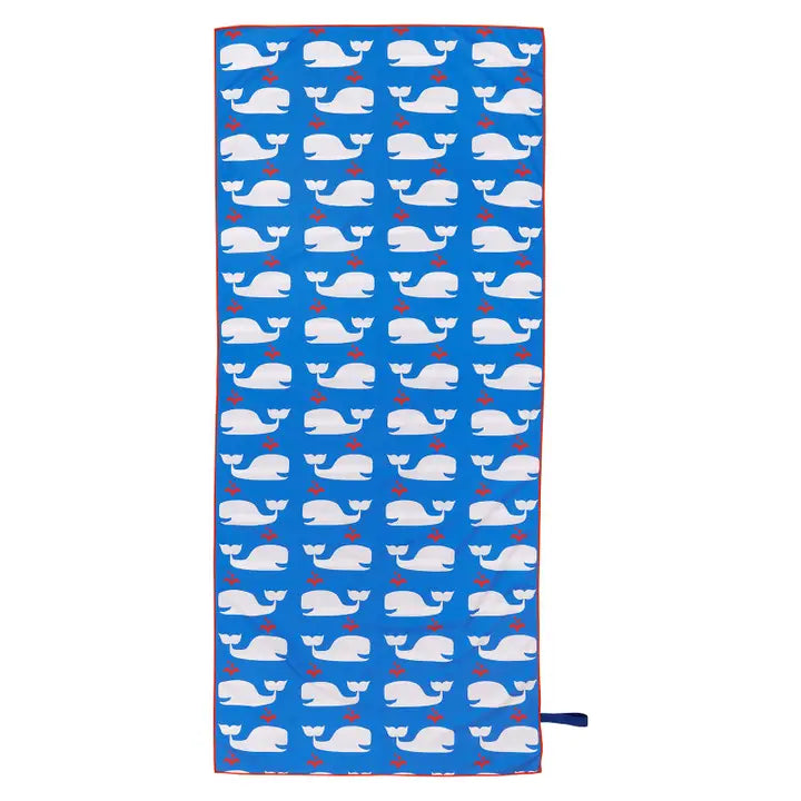 Whales Reversible Beach Towel