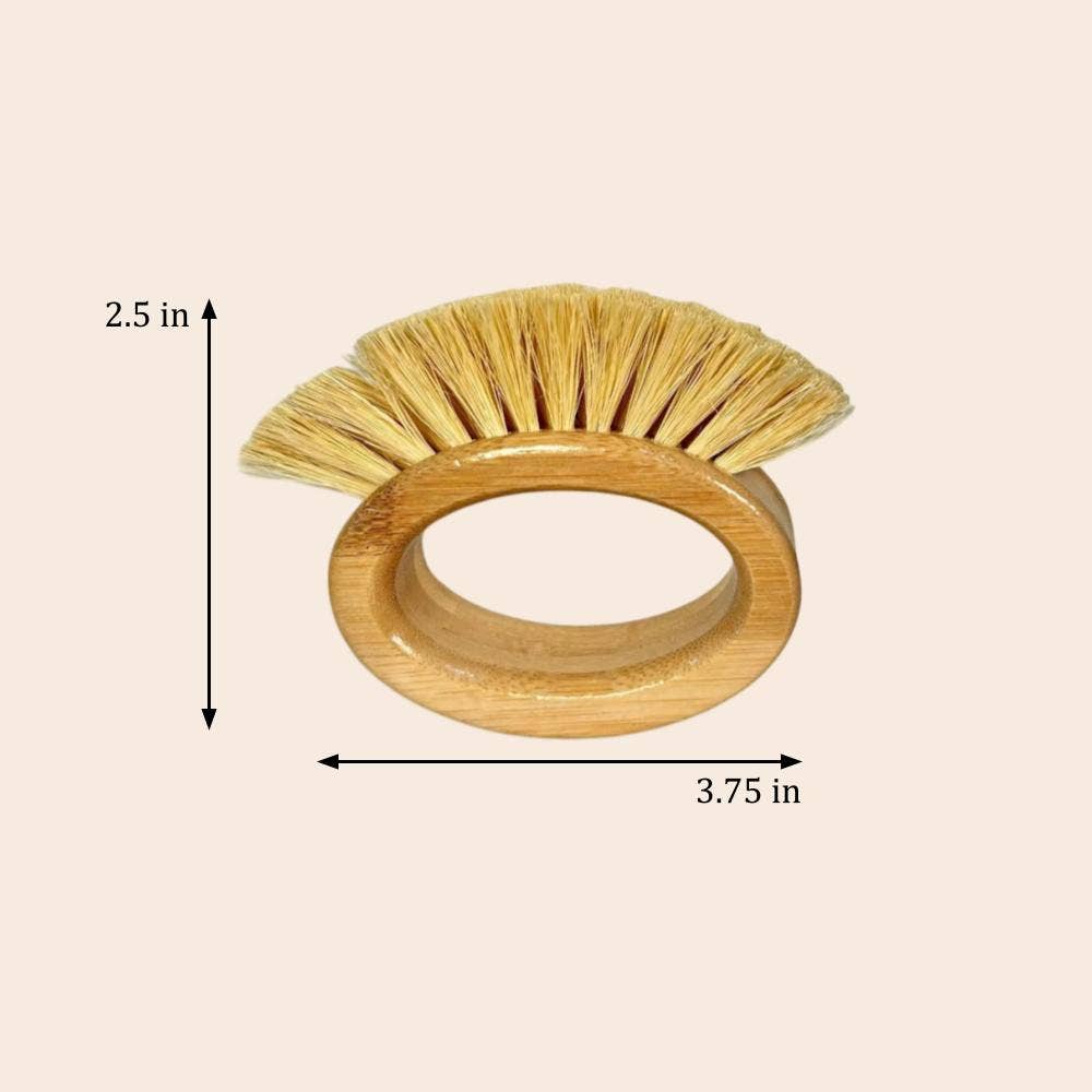 Bamboo Oval Vegetable Cleaning Brush