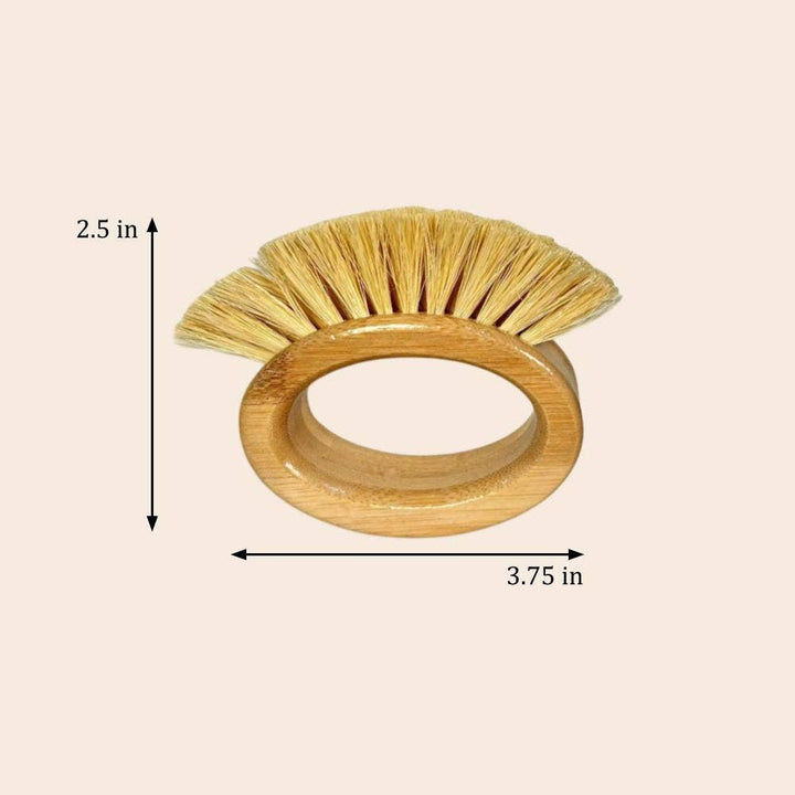 Bamboo Oval Vegetable Cleaning Brush