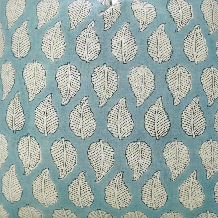 Floral Block Design Linen Blend Pillow, 20" x 20"