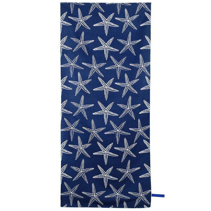 Navy Starfish Reversible Beach Towel