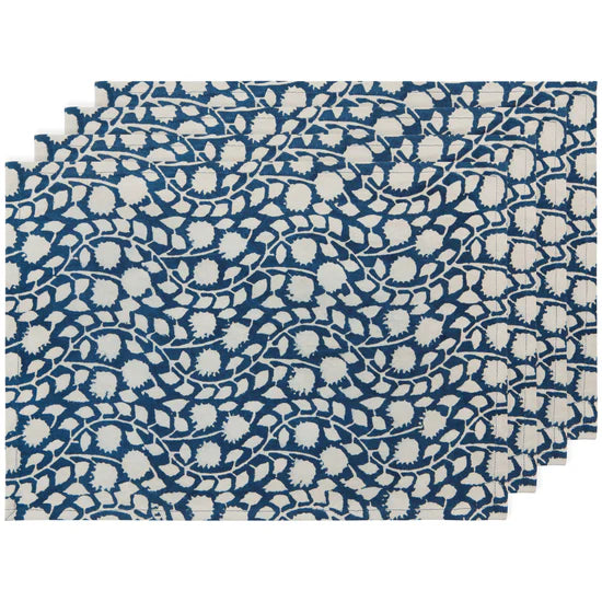 Vinebloom Block Print Placemat Set of 4