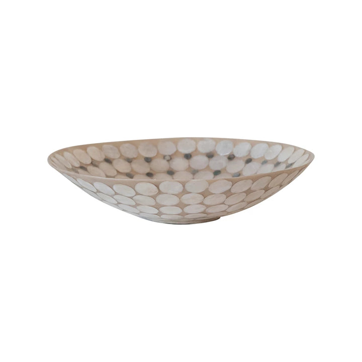 Natural Decorative Resin & Capiz Bowl