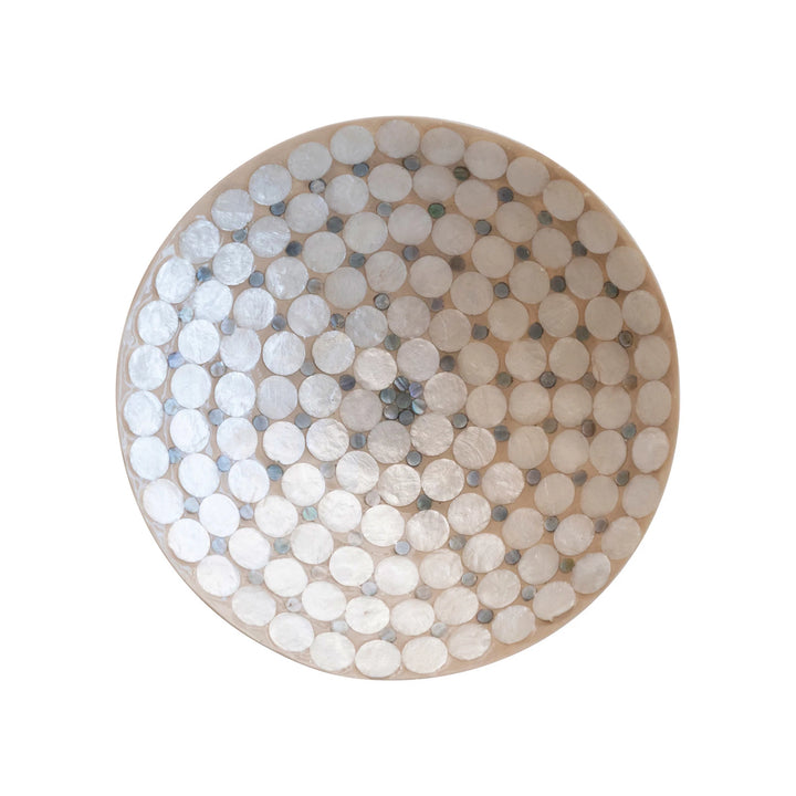 Natural Decorative Resin & Capiz Bowl