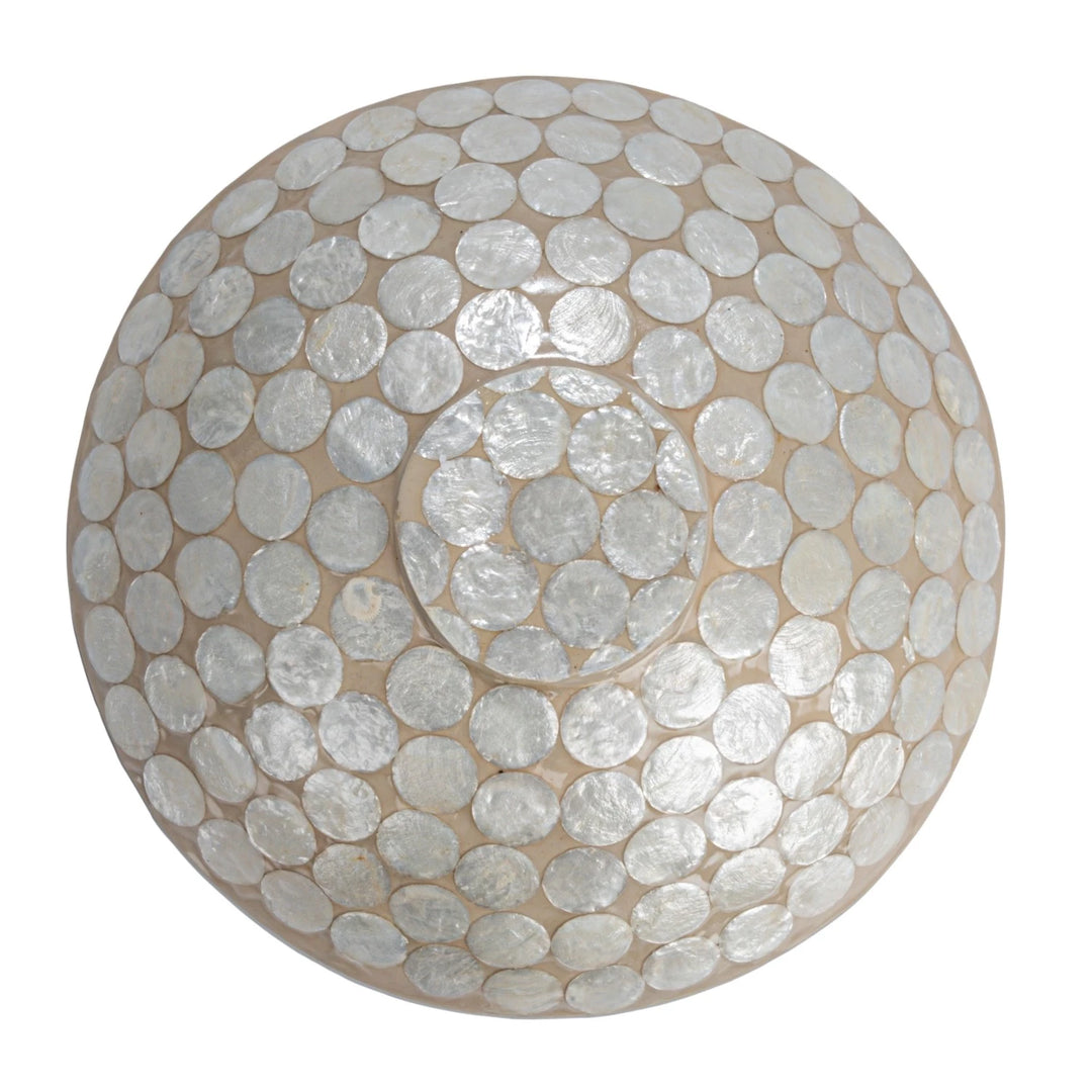 Natural Decorative Resin & Capiz Bowl