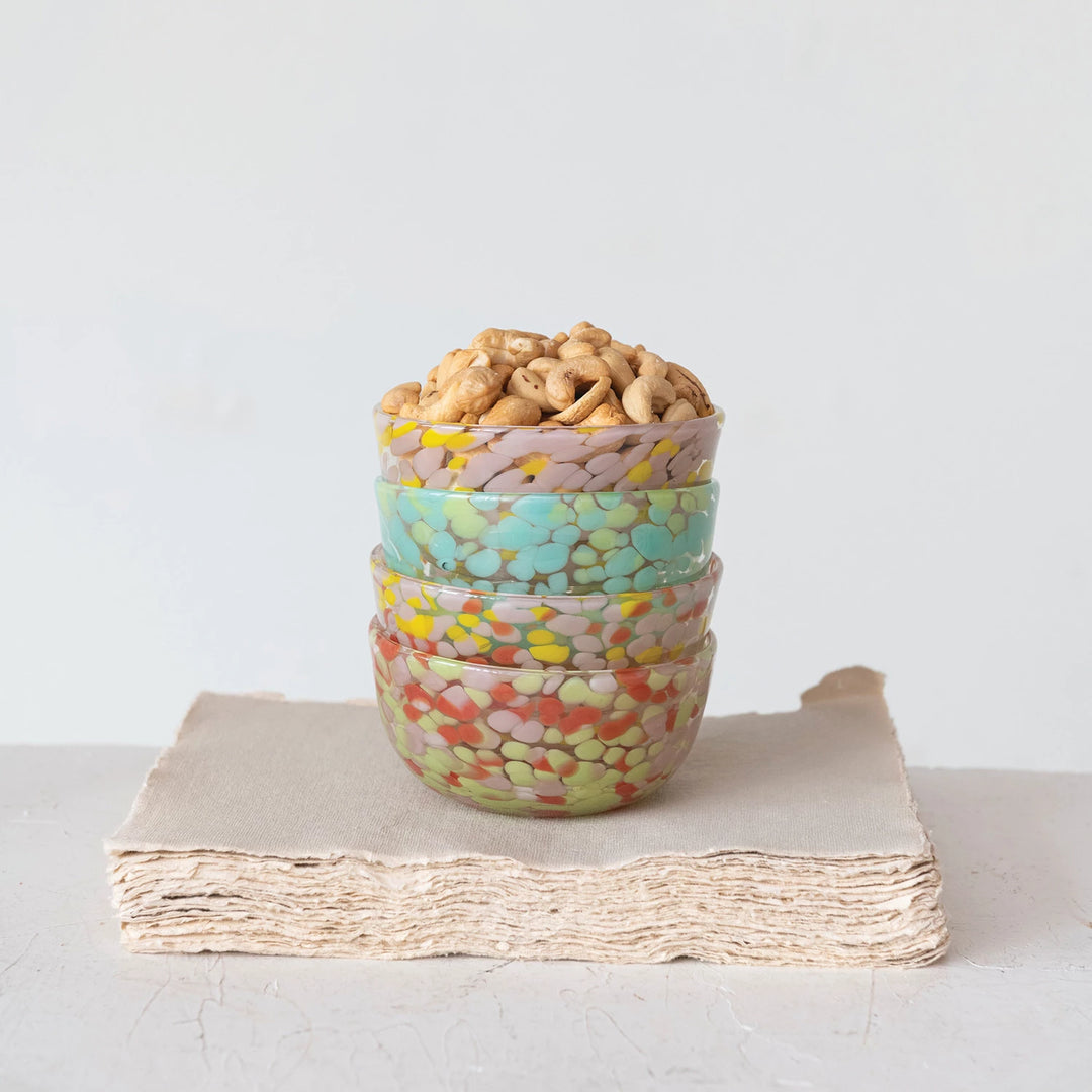 Blown Confetti Glass Bowl