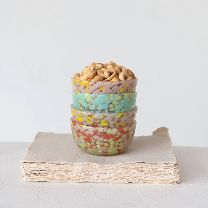 Blown Confetti Glass Bowl