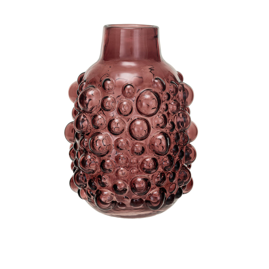 Glass Vase w/ Raised Dots