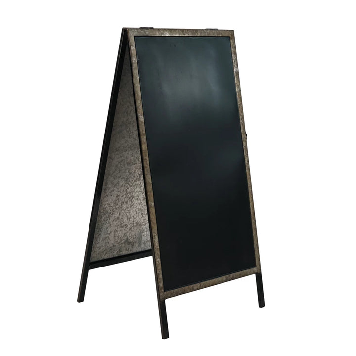 Black Galvanized Metal Sandwich Chalkboard