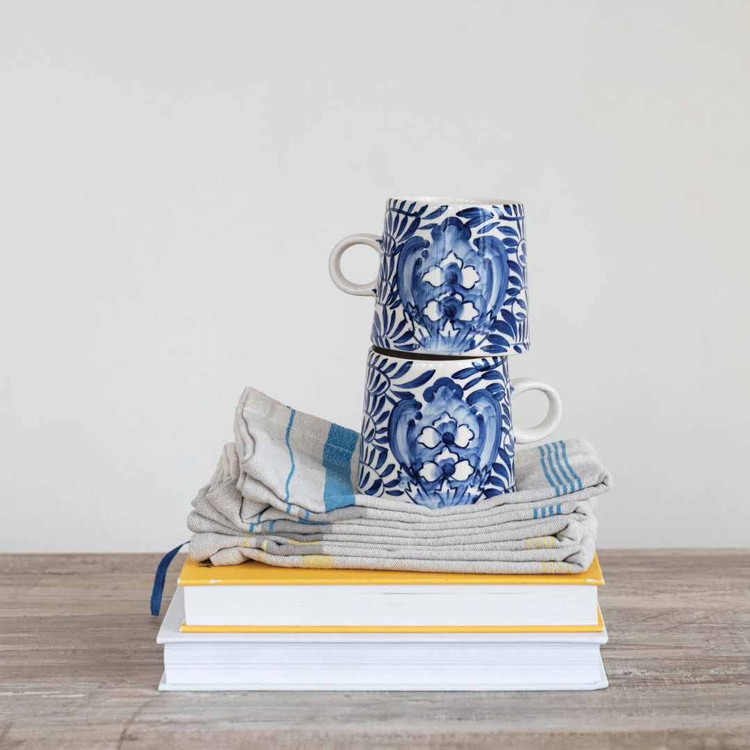 Blue Tile Print Mug